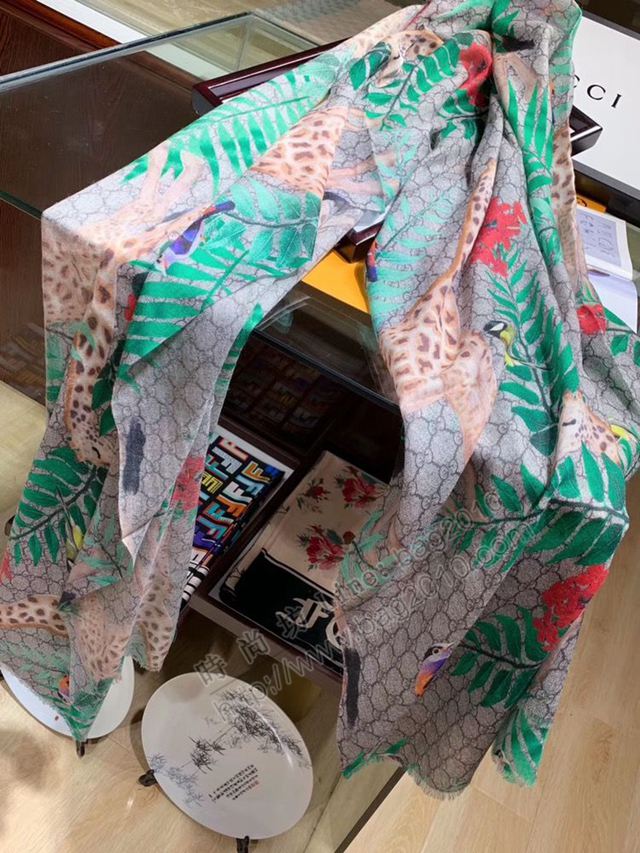 GUCCI圍巾 古馳2019專櫃最新款羊絨長巾 GUCCI爆款披肩  llwj6521
